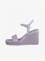 Light purple leather gusset sandals Tamaris - Ladies