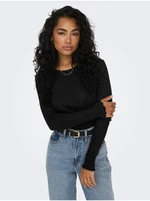 Black Women's Long Sleeve T-Shirt ONLY Carlotta - Women