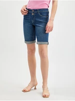 Orsay Dark Blue Womens Denim Shorts - Women