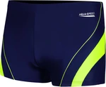 AQUA SPEED Man's Swimming Shorts Dennis Navy Blue/Green Pattern 01