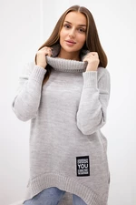 Turtleneck sweater light grey