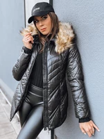 Women's quilted winter jacket SOLARIS black Dstreet