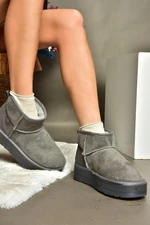 Fox Shoes R612033402 Women's Smoked Suede Ankle Boots with a pile inner, thick soled ankles