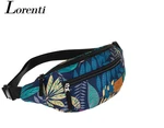 Flower Navy Waist Bag