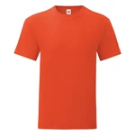 Red men's t-shirt in combed cotton Iconic with Fruit of the Loom sleeve