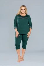 Women's pyjamas Izyda 3/4 sleeve, 3/4 legs - green