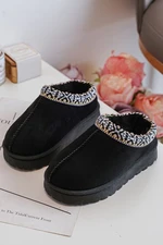 Children's Insulated Slippers Black Olivane