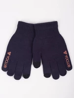 Yoclub Kids's Gloves RED-0245C-AA5E-006 Navy Blue