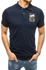 Embroidered polo shirt in navy blue Dstreet
