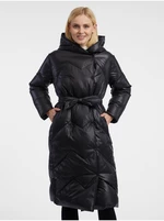 Orsay Černý dámský péřový kabát - Dámské