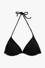 Koton Triangle Bikini Top Basic Covered Halter Neck