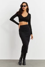 Cool & Sexy Women's Black Pencil Skirt