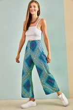 Bianco Lucci Women's Ethnic Pattern Loose Trousers 3935