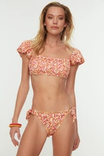 Trendyol Crispy Pink Bikini Bottoms With Tie Detailed