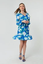 Lafaba Women's Blue Floral Pattern Dress
