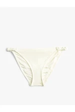 Koton A Brazilian Bikini Bottom Normal Waist with Knitting Detail on the sides.