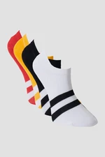 AC&Co / Altınyıldız Classics Men's Black Mustard White 4-pack Patterned Bamboo Sneaker Socks