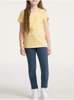 Žluté holčičí vzorované tričko Ragwear Violka Chevron - Holky