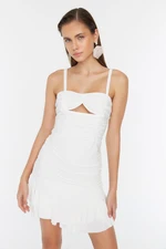 Trendyol Ecru Flywheel Detailed Dress