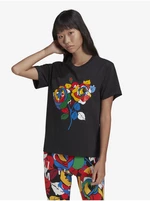 Black Women's T-Shirt with print adidas Originals - Women