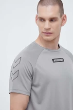 Tréningové tričko Hummel Topaz šedá farba, s potlačou, 213475