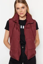 Trendyol Burgundy Oversize Stand-Up Inflatable Vest
