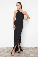 Trendyol Black Fitted Woven Long Evening Dress
