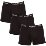 3PACK pánské boxerky Pietro Filipi černé