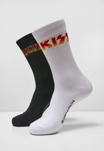 Kiss Socks 2-Pack Black/White