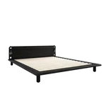 Czarne łóżko dwuosobowe z drewna sosnowego ze stelażem 140x200 cm Peek – Karup Design