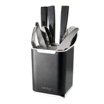 Czarny pojemnik na sztućce Vialli Design Cutlery