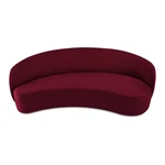 Bordowa aksamitna asymetryczna sofa Mazzini Sofas Debbie, prawostronna