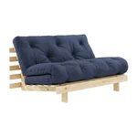 Sofa rozkładana z ciemnoniebieskim obiciem Karup Design Roots Raw/Navy