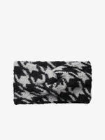 Women's White and Black Patterned Knitted Headband Pieces Pyron