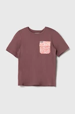 Detské tričko Columbia Washed Out Utility fialová farba, vzorovaný