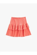 Koton Girl's Elastic Waist, Ruffled Skirt