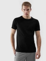 Pánské bezešvé outdoorové běžecké tričko - černé