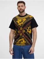 Black Mens Patterned T-Shirt Versace Jeans Couture - Men