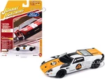 2005 Ford GT 4 White with Orange and Black Stripes "Classic Gold Collection" 2023 Release 2 Limited Edition to 3004 pieces Worldwide 1/64 Diecast Mod