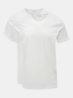 Set of two white basic T-shirts with V-neckline Jack & Jones