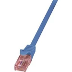 Síťový kabel RJ45 LogiLink CQ2016U, CAT 6, U/UTP, 25.00 cm, modrá