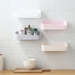 Irregular Art Geometrical Style Bathroom Kitchen Storage Container Shelf Cosmetics Collection Box Wall Powerful Paste Sa