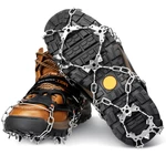 MATCC Ice Snow Grip Crampon with 19 Stainless Steel Ice Claw Anti Slip Climbing Shoes Cover for Walking Snow Hiking Shoe