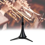 NAOMI Foldable Trumpet Stand Black Tripod Holder Stand Metal Brass Leg Woodwind Instrument Accessories