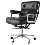 HJ205 Lobby Office Chair High Back Computer Chair Ergonomic Cowhide PU Leather Adjustable Height Modern Chair for Office