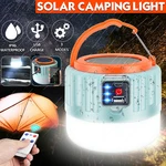 Remote Control Solar LED Camping Lantern USB Rechargeable Light Bulb Tent Light Solar Bulb Light