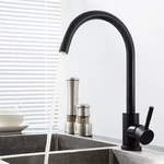Stainless Steel Kitchen Sink Faucet Mixed 360° Rotation Hot and Cold Water Faucet With 2 Hose