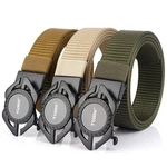ENNIU Automatic Metal Buckle Breathable Nylon Tactical Belt Fashion Leisure Canvas Waist Belt