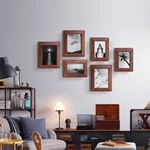 Geometry 1Piece Wall Photo Frame Family Wooden Picture Frame Desktop Picture Sets Square Picture Photo Holder From Xiaom