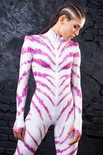 Pink Zebra Costume - Sexy Animal Costume - Zebra Bodysuit - Rave Bodysuit Women - Festival Bodysuit - Rave Outfit - Rave Clothing - Burning Man Clothi
